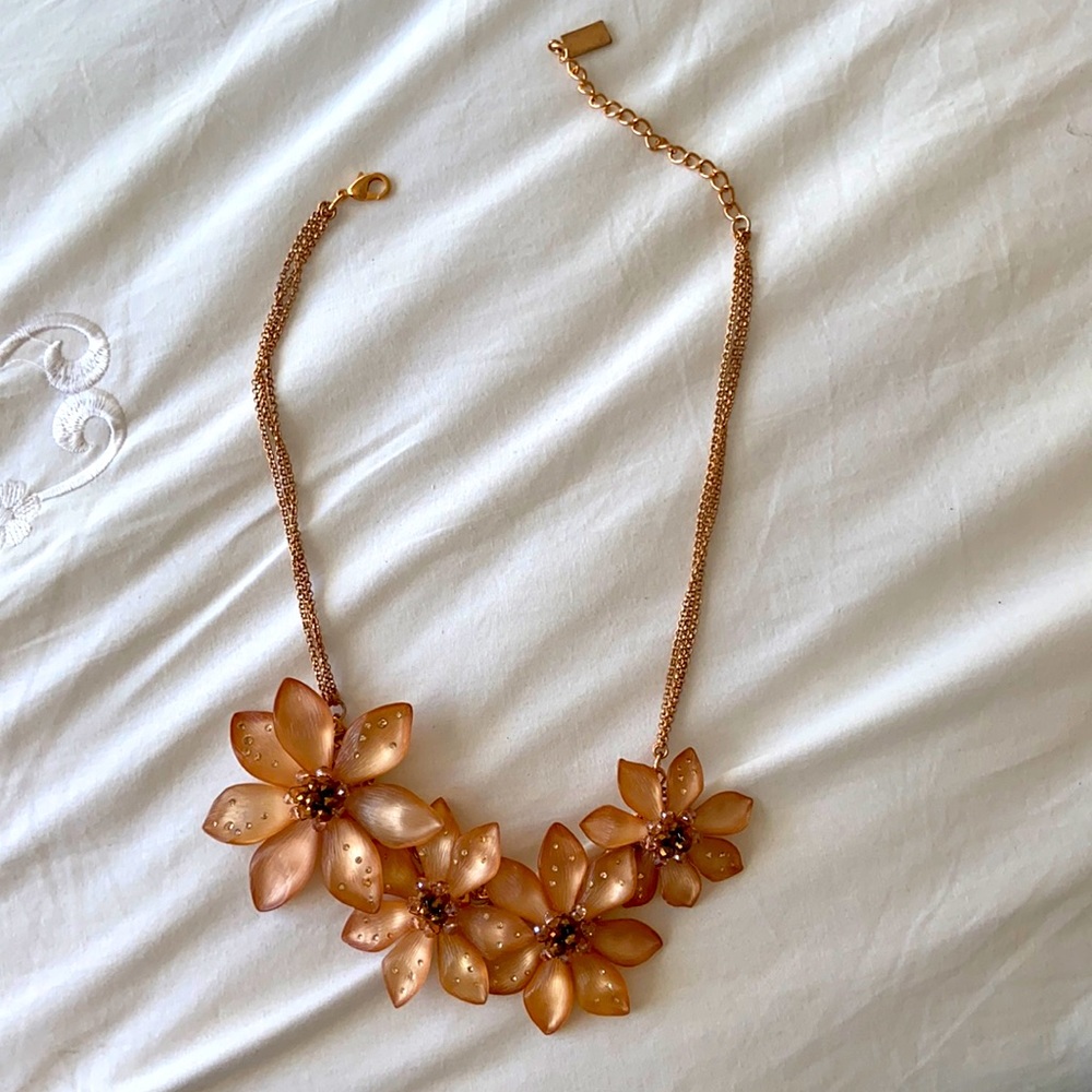 Rose Gold floral necklace